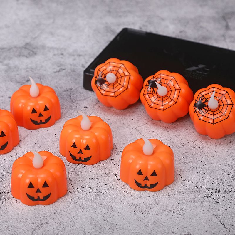 Factory direct sales of Halloween led electronic pumpkin lanterns, atmosphere display lights, luminous toys, pumpkin candle lights Specification image