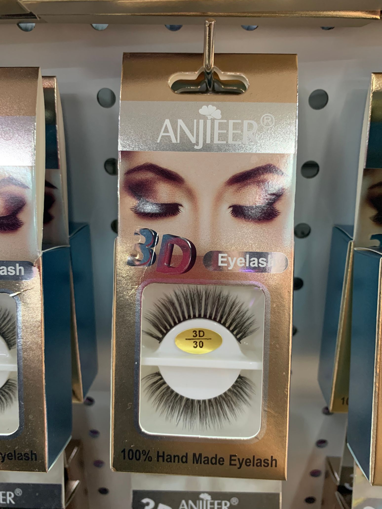 Anjieer3d Three-Dimensional False Eyelashes Natural Thick Plain Imitation Hard Stem Support Double Eyelid Air Eyelashes