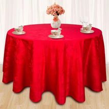 酒店饭店餐厅圆桌方桌提花桌布 可订制尺寸花型