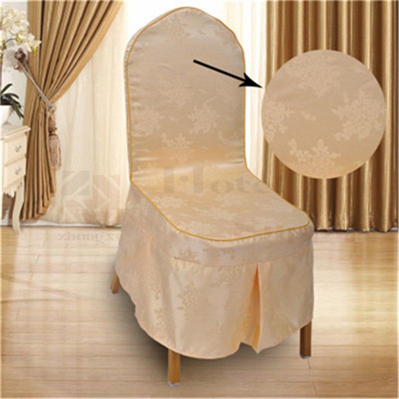 酒店饭店餐厅宴会椅提花椅套 可订制尺寸花型详情图5