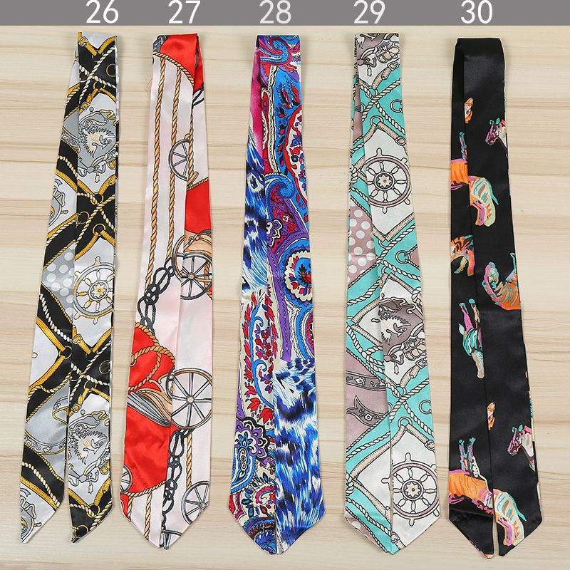 简爱丝缘2022春夏新款时尚丝巾女绑包包手柄丝带发带围巾批发详情5