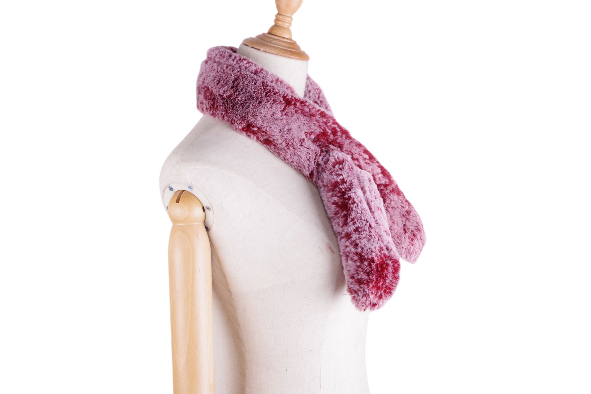 2020 Two-Color Rabbit Hair Scarf Fashion Travel Bib Imitation Fur Cross Scarf Long Scarf Two-Color One Tube full figure