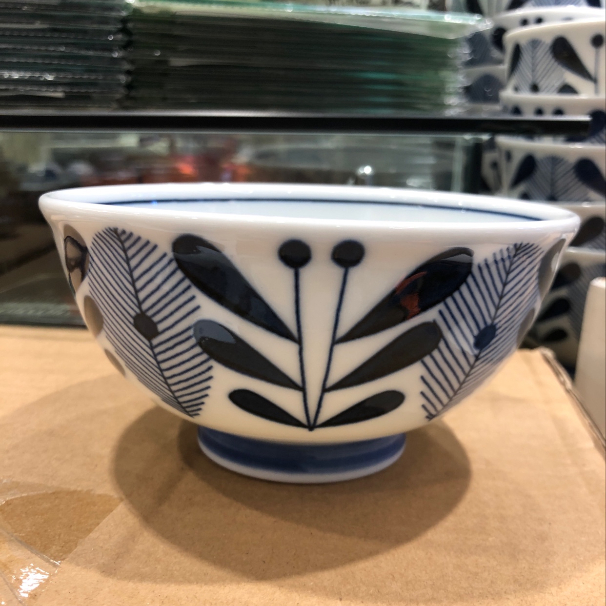 Japanese imported Mino Burnt Blue Maple Forest UK small bowl