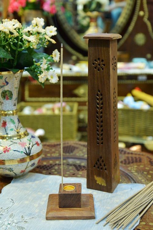 Two types of standing incense boxes made of Bodhi wood