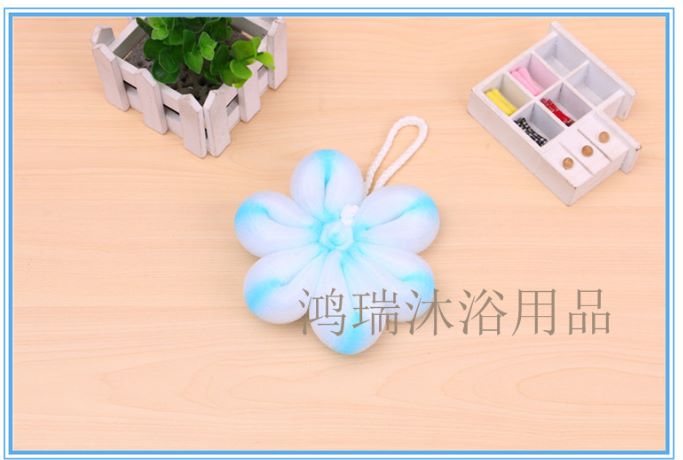 家用浴花挂带沐浴洗澡球可爱柔软洗浴用品搓背搓澡不散浴花洗澡球详情图2