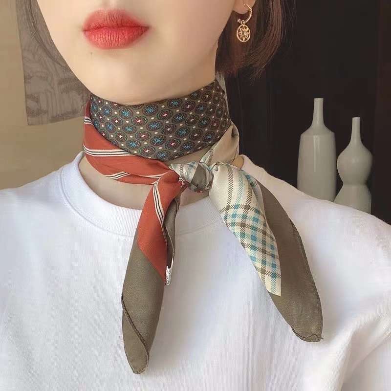 Women's Imitation Silk 70 Silk Square Scarf Fashion Trend All Seasons Available undefined
