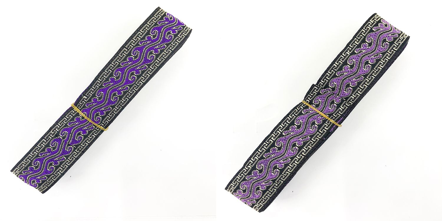 2.5Cm Factory Direct Minority Lace Accessories Polyester Embroidery Jacquard Webber Specification drawing