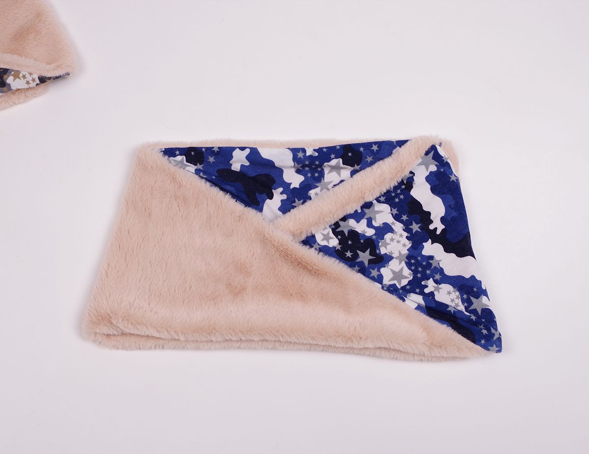 2020 New dual-color camouflage scarf for winter warmth, faux fur scarf detail image 1