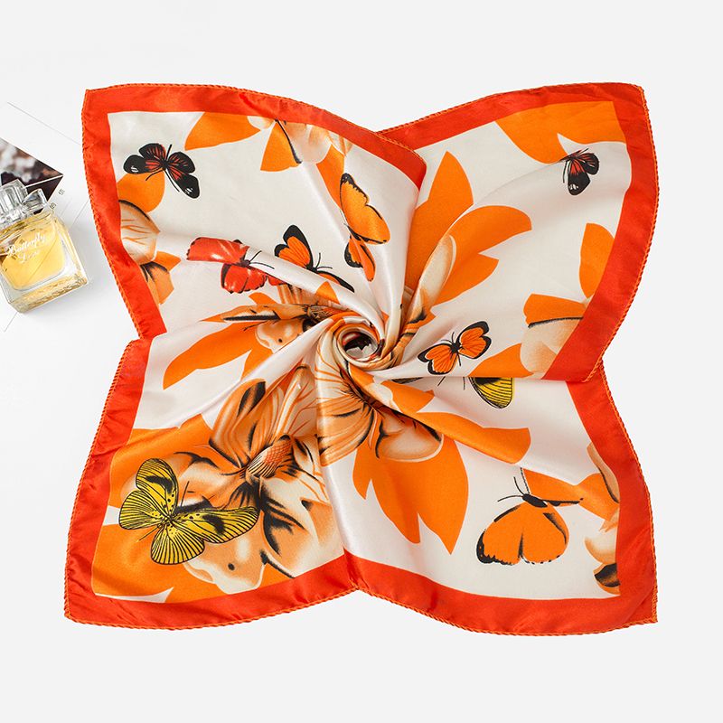 简爱丝缘50色丁布仿真丝方巾丝巾女士洋气时尚韩国百搭装饰领巾详情8