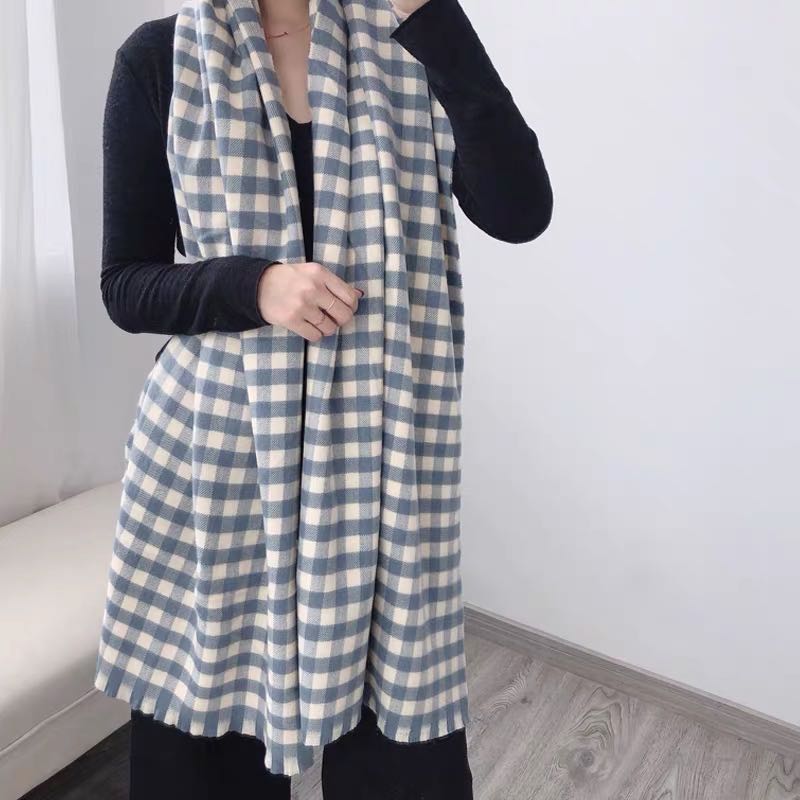 英伦格子针织短款