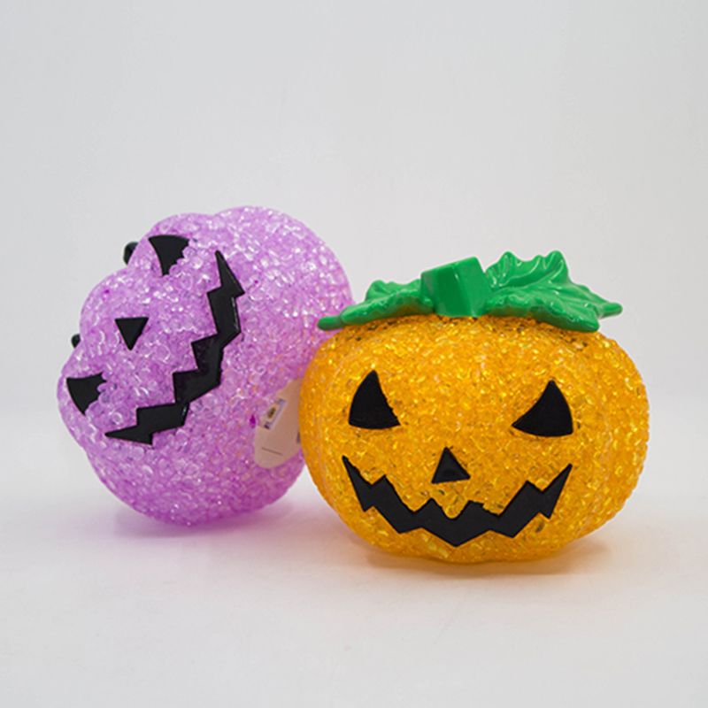 The factory sells pumpkin seven color small night light EVA grain decorations LED light Halloween handicraft light thumbnail