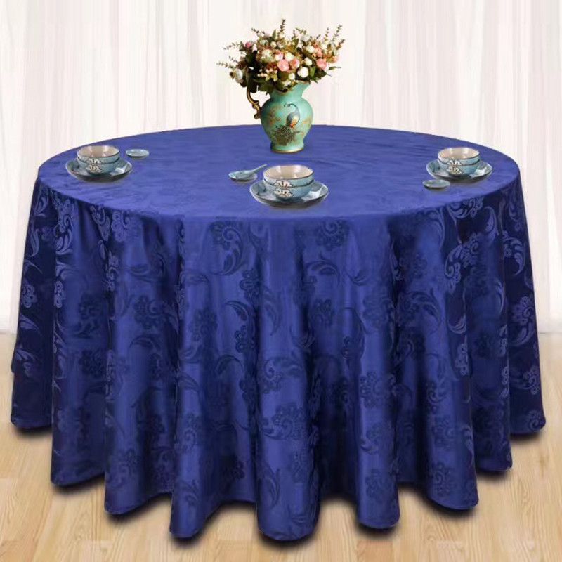 酒店饭店餐厅圆桌方桌提花桌布 可订制尺寸花型详情图9