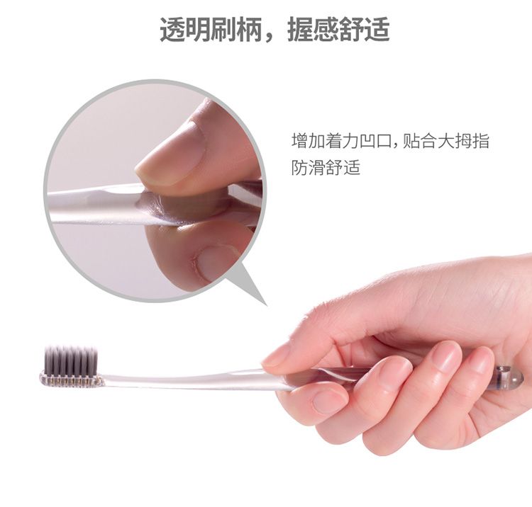 Adult soft-bristled toothbrush, bamboo charcoal couple ultra-fine antibacterial children's cleaning toothbrush, women's household family set, free shipping detail image 8