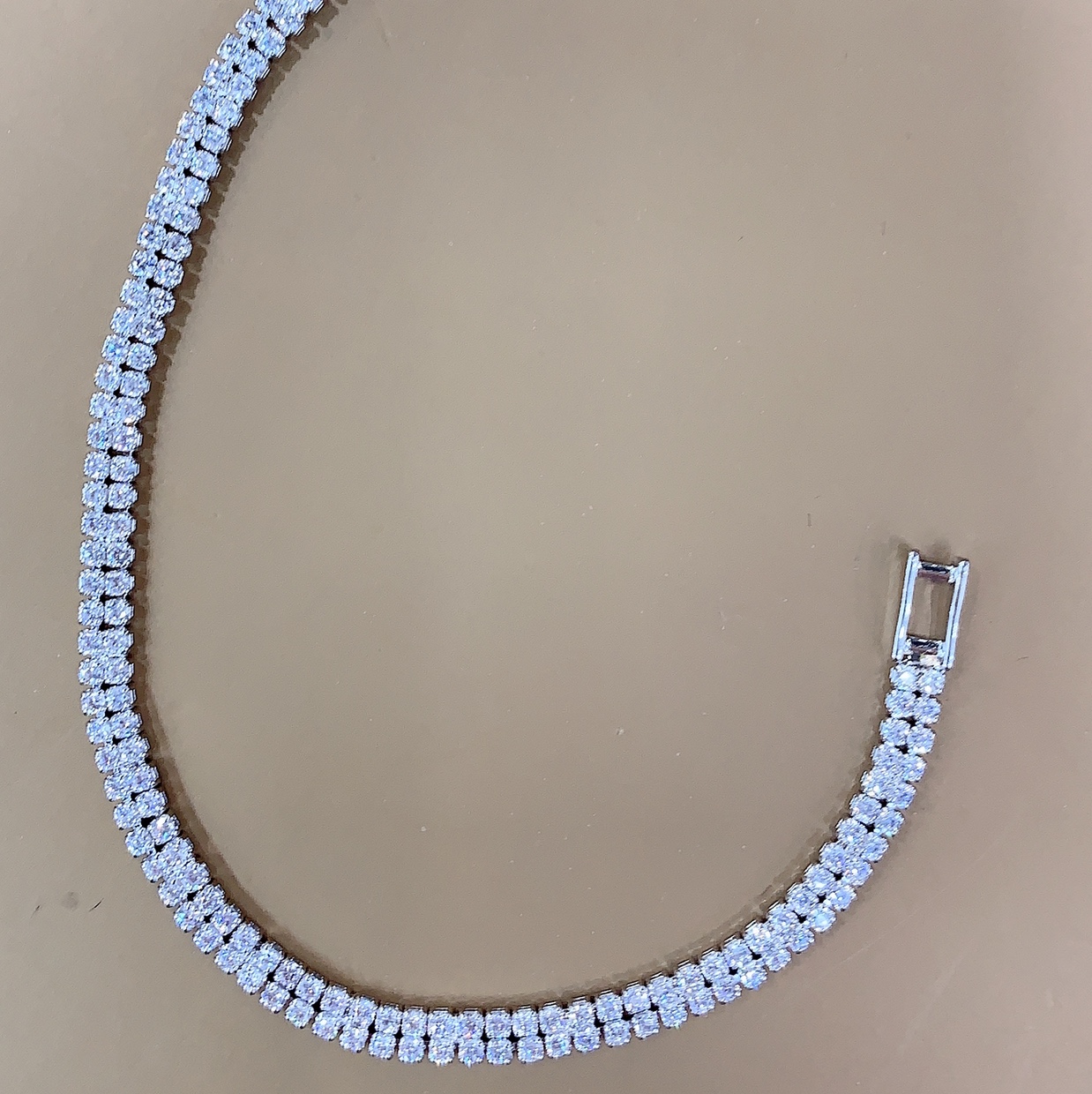 2020流行时尚百搭细锆女士镀白金手链产品图