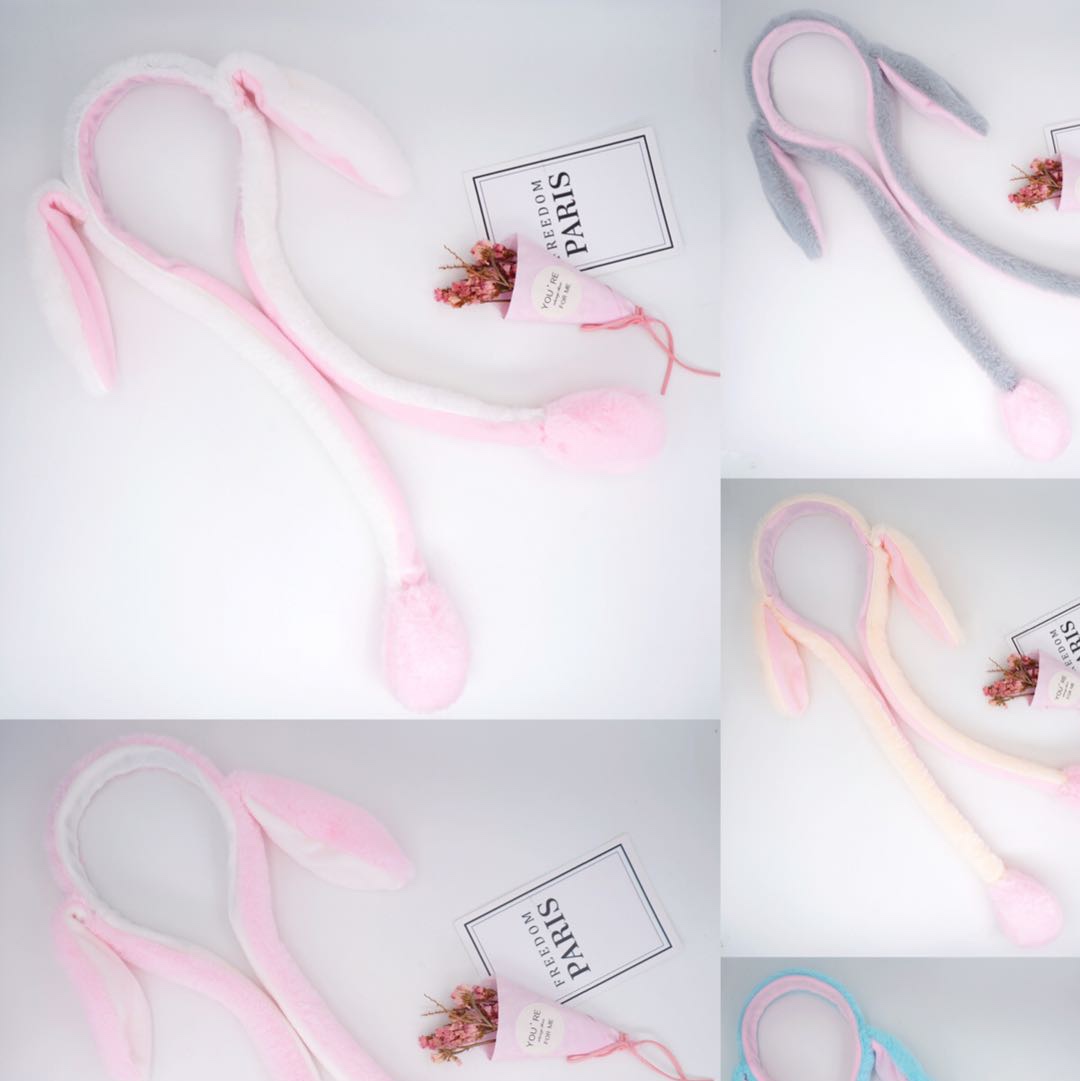Douyin's same style as the popular Internet celebrity's moving rabbit-ear hair band and airbag hair band Specification image