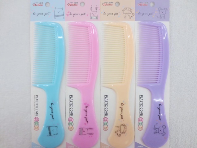 Fashion Cartoon Hair Comb Color Comb With Thick Teeth Anti-Static Portable Daily Comb Wholesale details Picture