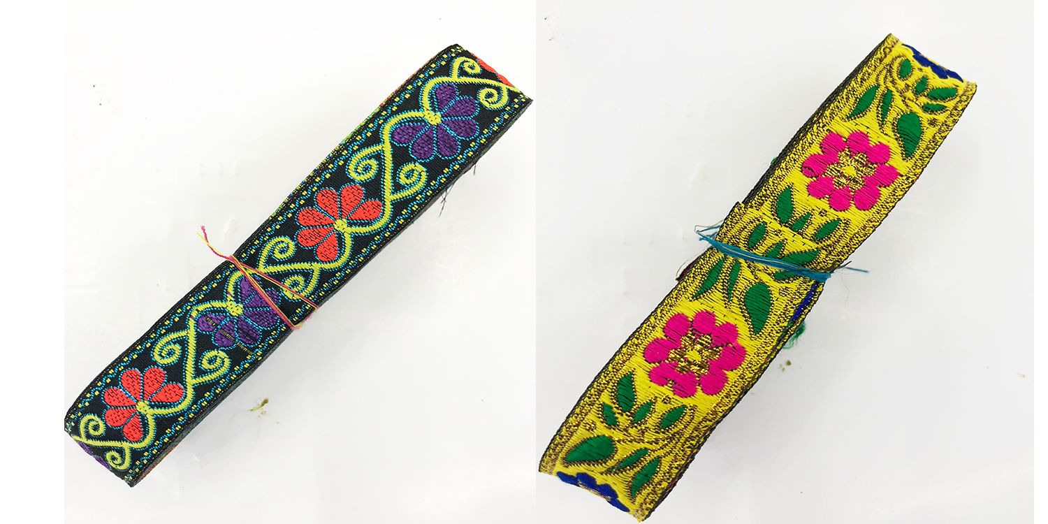 2.5Cm Factory Direct Minority Lace Accessories Polyester Embroidery Jacquard Webber undefined