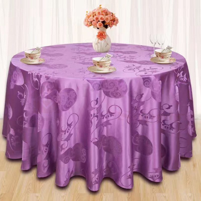 酒店饭店餐厅圆桌方桌提花桌布 可订制尺寸花型详情图7