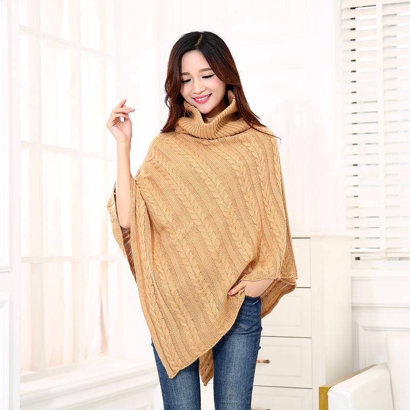2020 Menas Silk Autumn Winter Europe And The United States Women's Knitted Shawl Hot Selling Fashion Twill Jumper Cloak Manufacturers Direct Sales details Picture