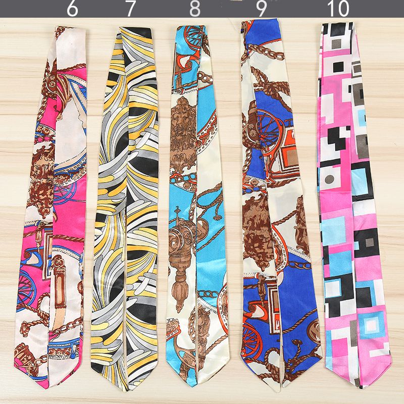 简爱丝缘2022春夏新款时尚丝巾女绑包包手柄丝带发带围巾批发详情图2