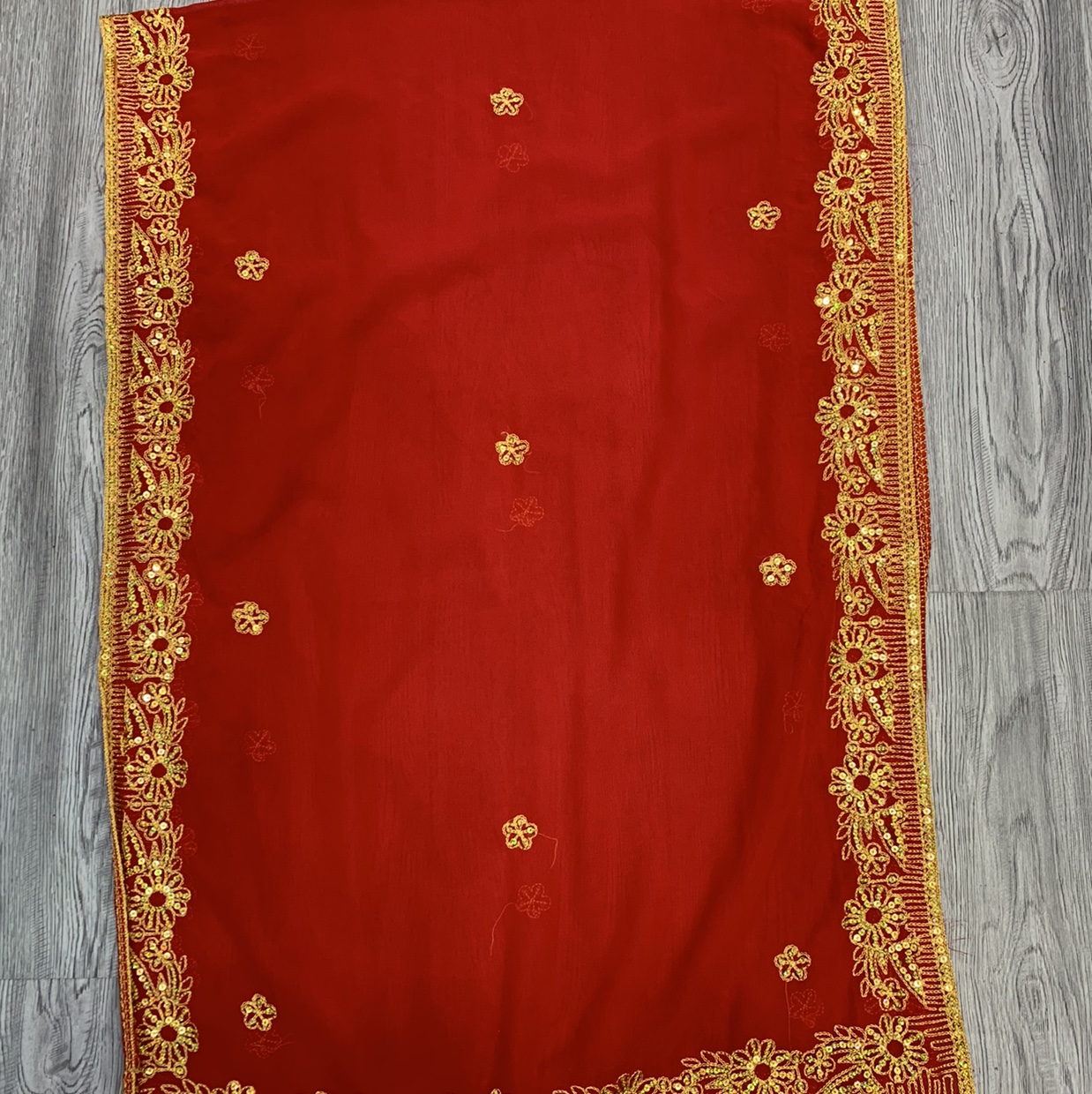 Chiffon embroidered shawl thumbnail