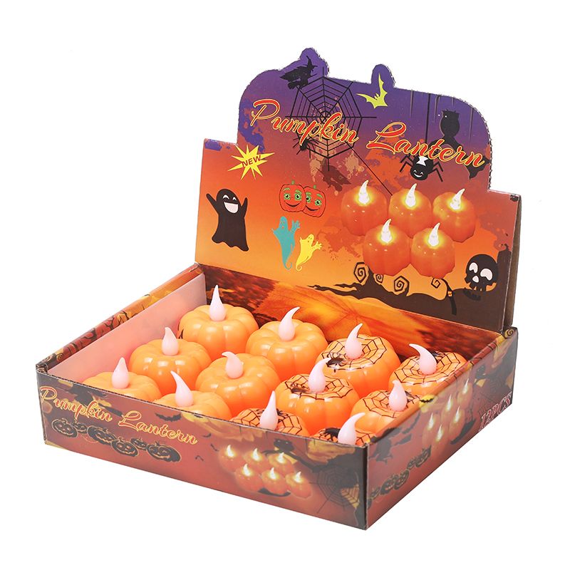 Factory direct sales of Halloween led electronic pumpkin lanterns, atmosphere display lights, luminous toys, pumpkin candle lights Item Picture