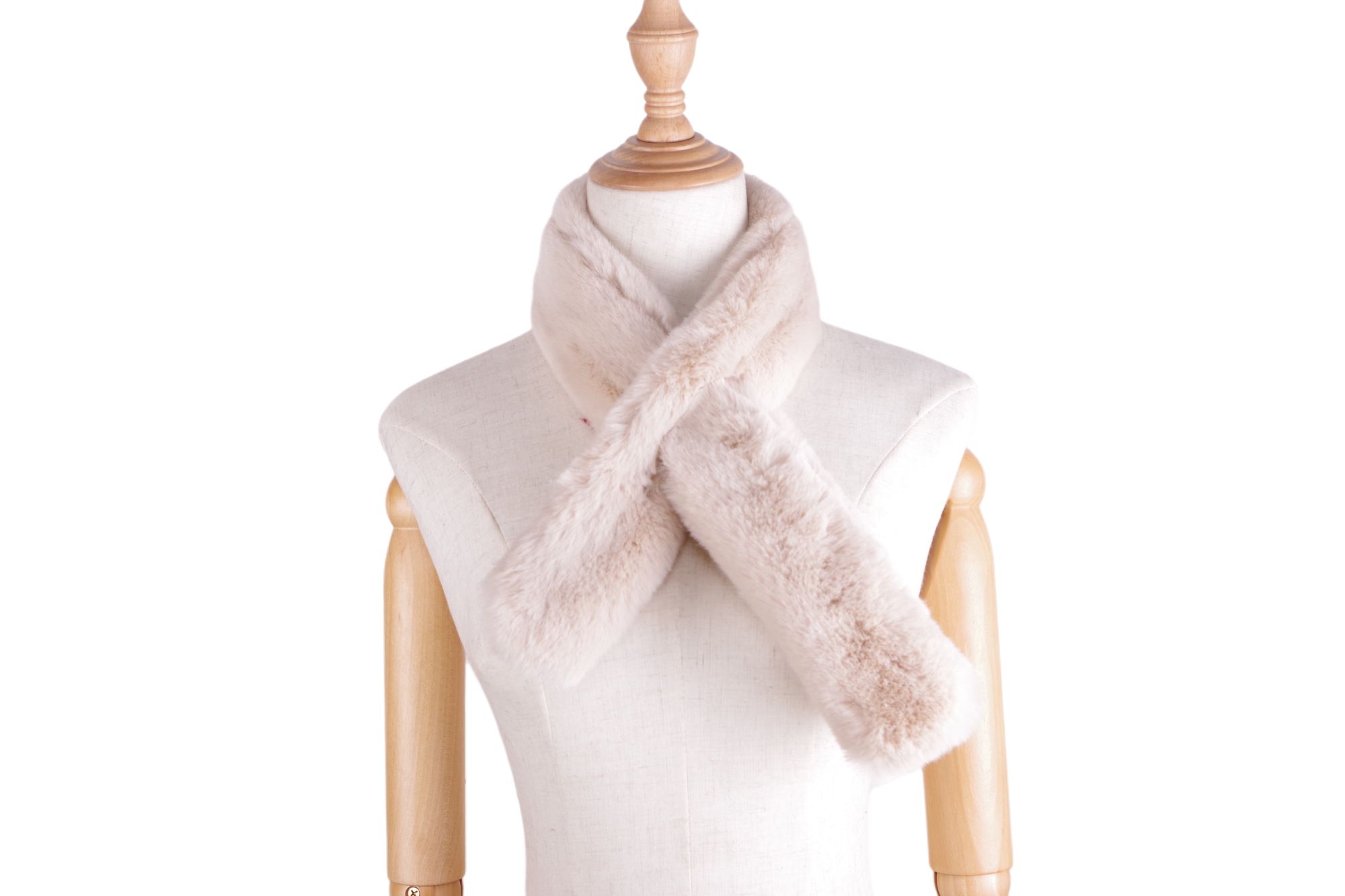 2020 Two-Color Rabbit Hair Scarf Fashion Travel Bib Imitation Fur Cross Scarf Long Scarf Two-Color One Tube Specification drawing