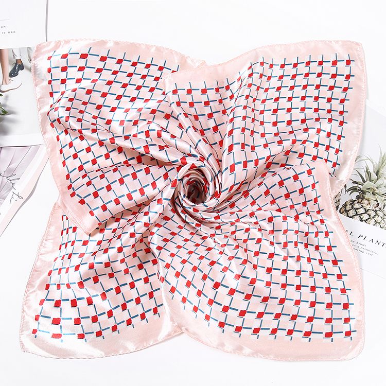 Yiwu Selection new silk satin imitation silk scarves 60 square scarves small scarf women