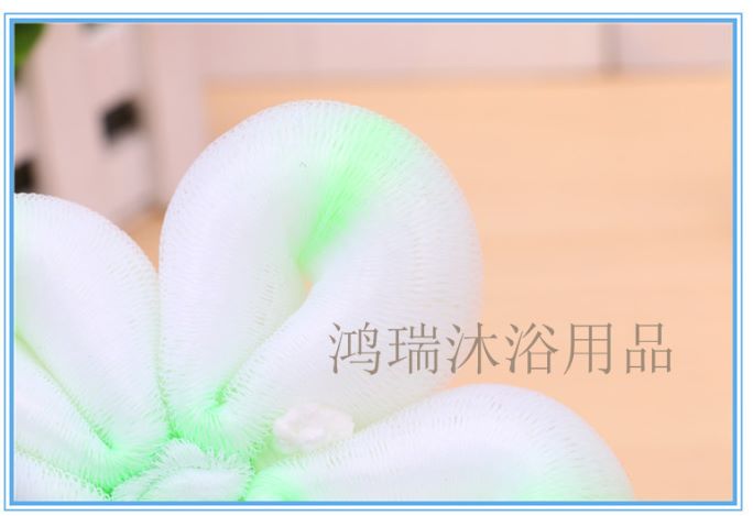 家用浴花挂带沐浴洗澡球可爱柔软洗浴用品搓背搓澡不散浴花洗澡球详情图6