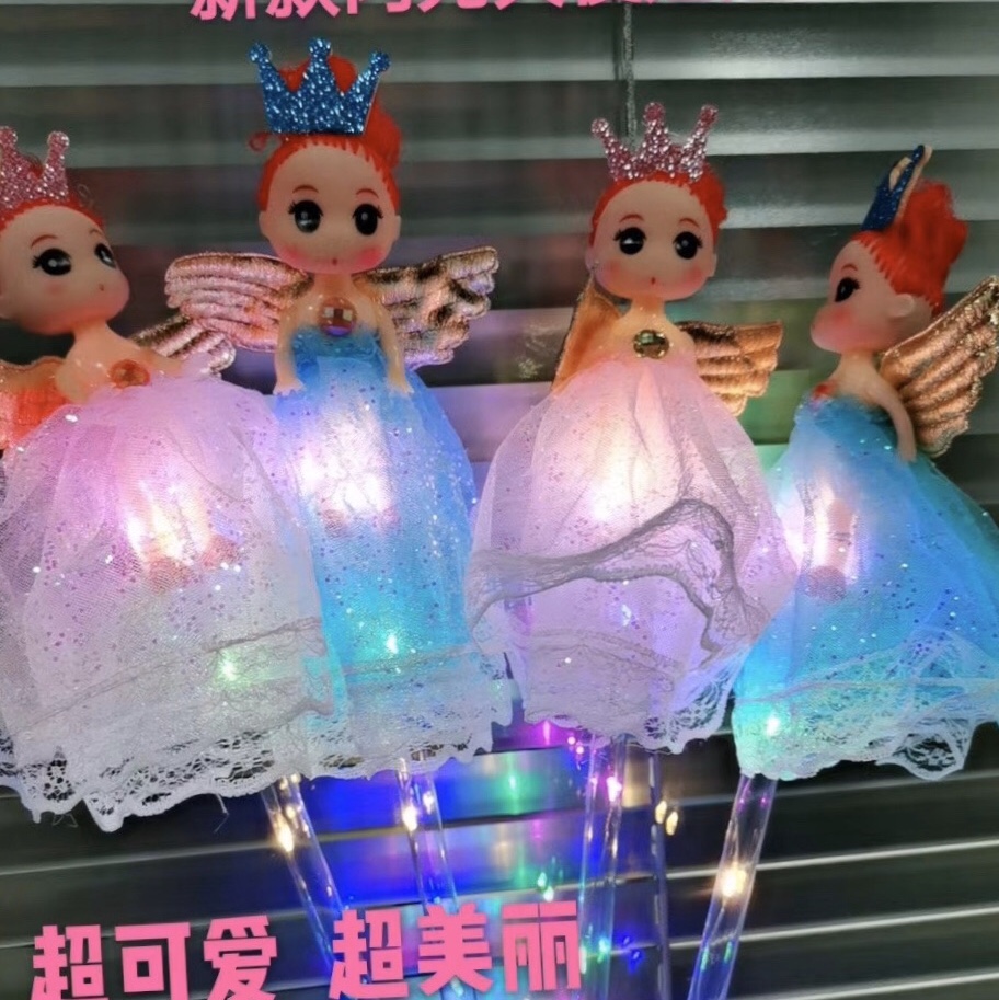 新款发光玩具天使娃娃仙女棒魔法棒地推礼品夜市地摊儿童详情图2