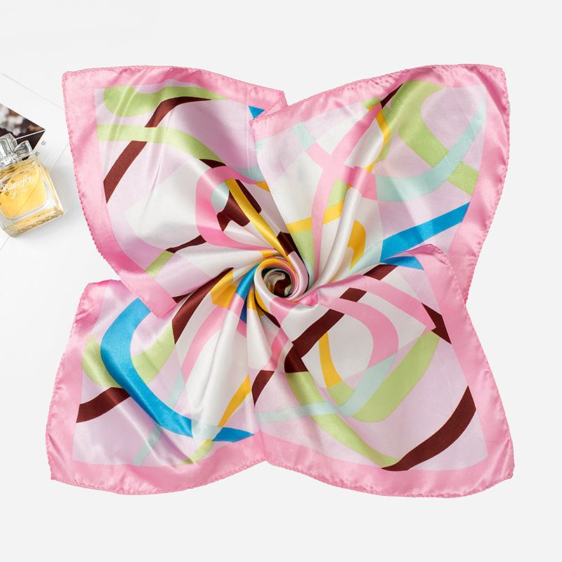 简爱丝缘50色丁布仿真丝方巾丝巾女士洋气时尚韩国百搭装饰领巾详情5