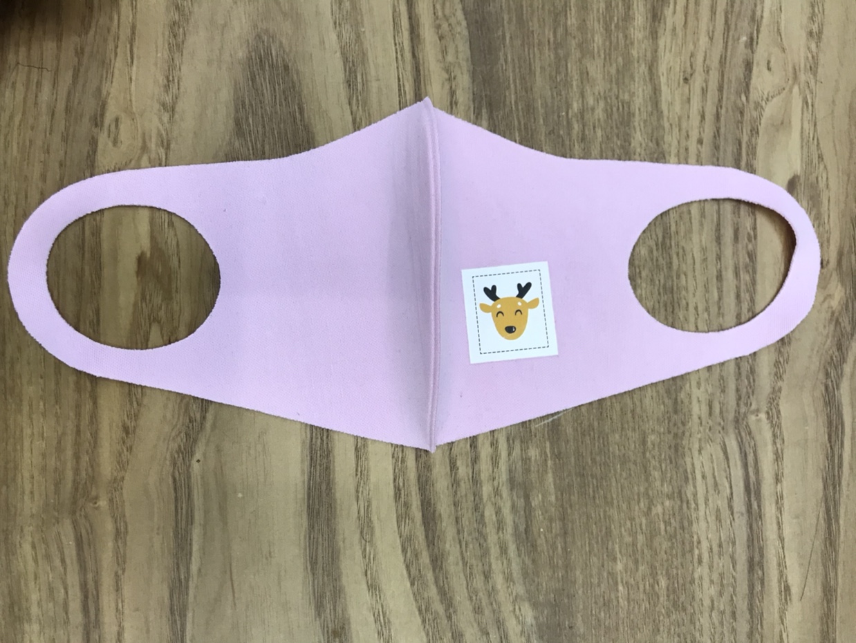 儿童纯色彩色明星口罩防尘防晒透气可水洗粉色【外贸专供】民用民用民用民用细节图