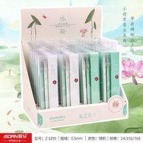 Morning xi summer language lotus pen creative neutral pen lovely waterborne pen mysterious gift open surprise