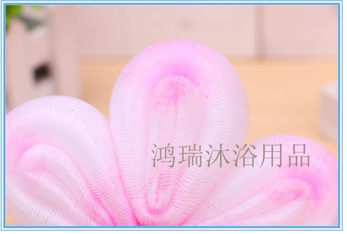 家用浴花挂带沐浴洗澡球可爱柔软洗浴用品搓背搓澡不散浴花洗澡球详情图7