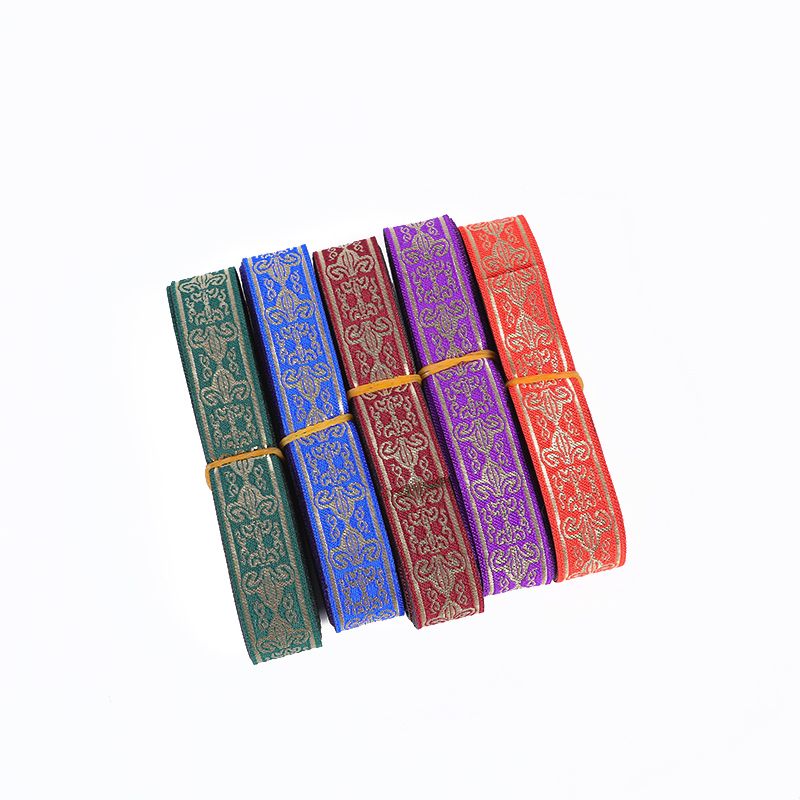 国潮2.5cm厂家直销少数民族花边辅料涤纶刺绣提花窗帘织带