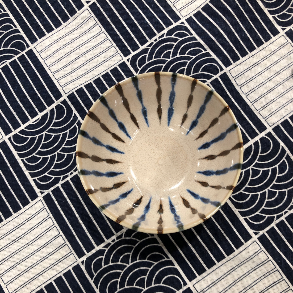 Japanese imported Mino yaki bamboo and Ten Herbs soup bowl