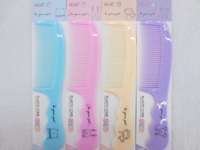 Fashion Cartoon Hair Comb Color Comb With Thick Teeth Anti-Static Portable Daily Comb Wholesale