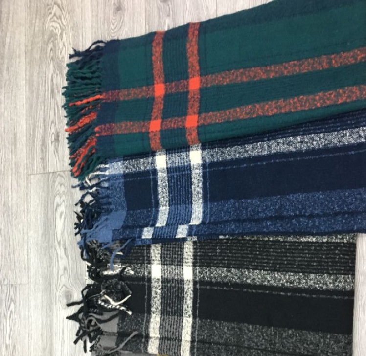Border Checkered Scarf