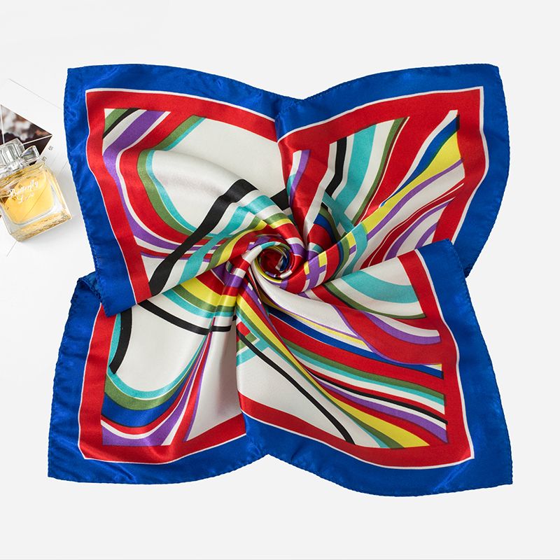 简爱丝缘50色丁布仿真丝方巾丝巾女士洋气时尚韩国百搭装饰领巾详情3