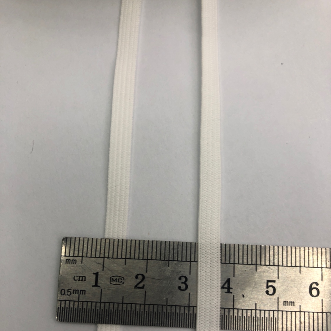 0.5CM氨纶锦纶白色松紧带