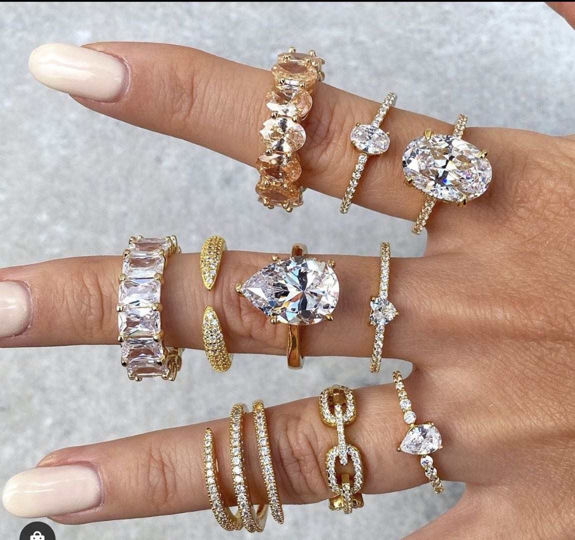Manufacturers Direct Sales Of Rectangular Zircon Rings details Picture