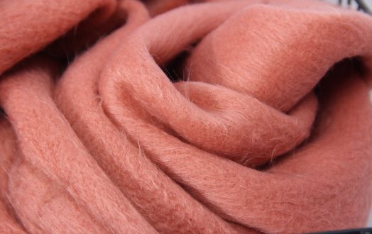 女士时尚潮流百搭保暖花领七分毛袖羊绒披肩