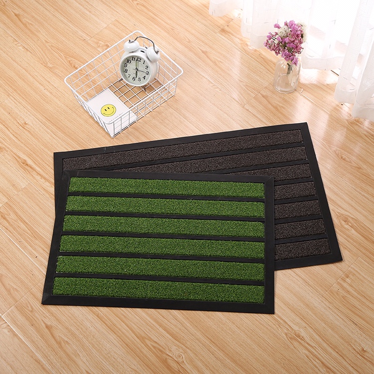 Popular Simple Square Floor Mat Modern Rubber Chemical Fiber Dirty Anti-Slip Mat Dust Mat Porch Mat Application Scenario