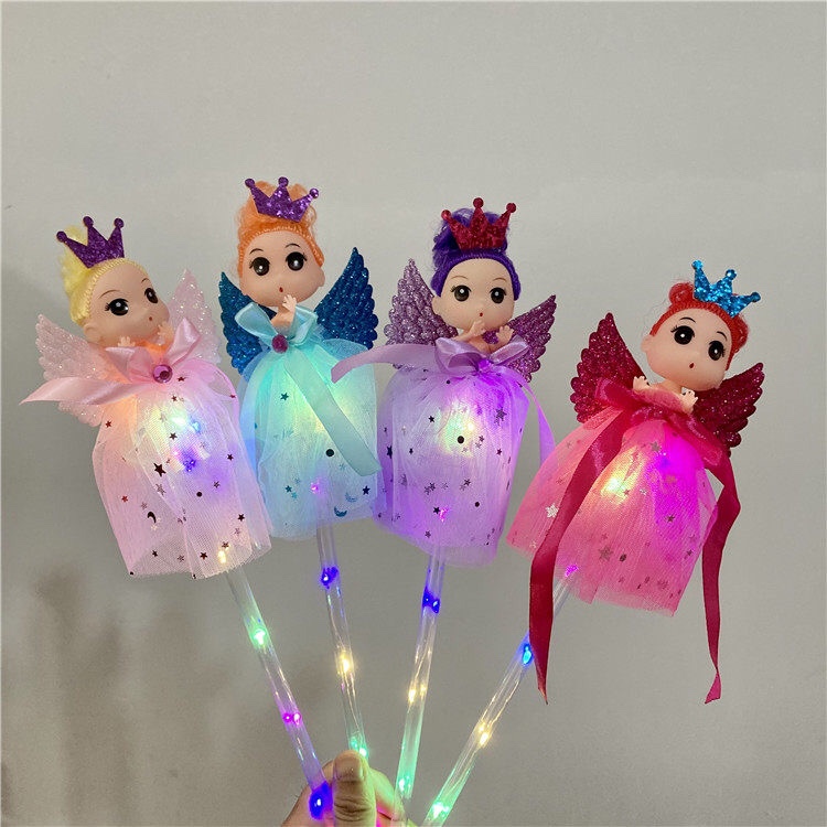 新款发光玩具天使娃娃仙女棒魔法棒地推礼品夜市地摊儿童详情图5