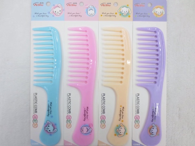 Wide Tooth Cartoon Comb Makeup Comb Hair Straight Hair Smooth Hair Comb Plastic Comb
