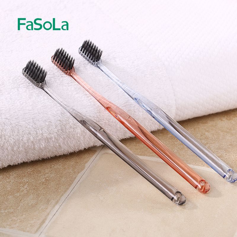 Adult soft-bristled toothbrush, bamboo charcoal couple ultra-fine antibacterial children's cleaning toothbrush, women's household family set, free shipping