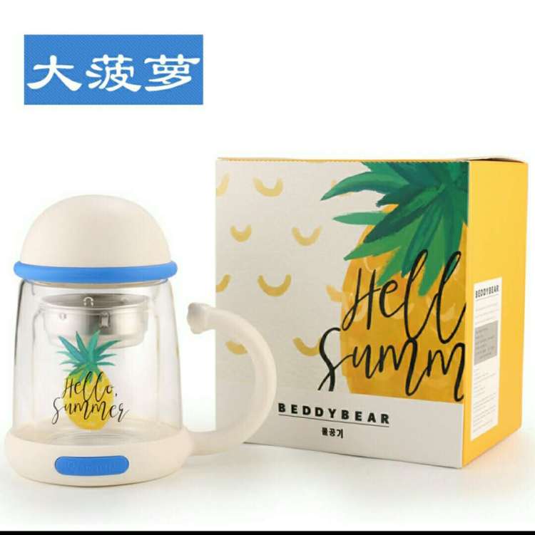 杯具熊双层玻璃杯(菠萝)