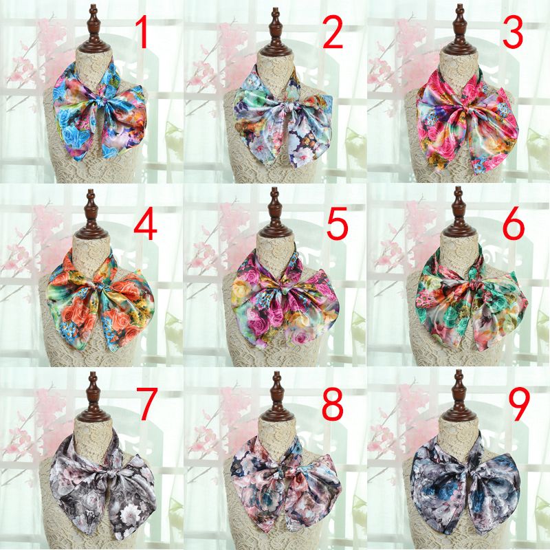 简爱丝缘百变魔术巾职业空姐仿真丝数码印花百搭丝巾广场舞大妈围巾图