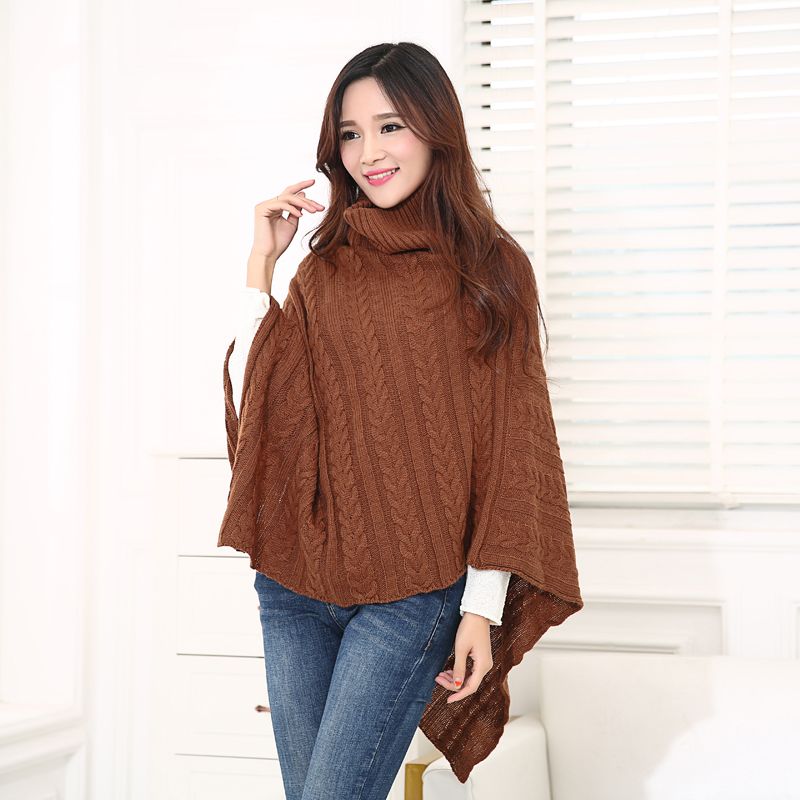 2020 Menas Silk Autumn Winter Europe And The United States Women's Knitted Shawl Hot Selling Fashion Twill Jumper Cloak Manufacturers Direct Sales