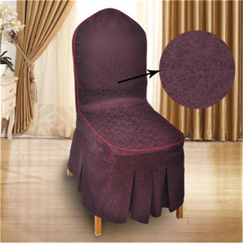 酒店饭店餐厅宴会椅提花椅套 可订制尺寸花型详情图1